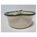 Handmade clay apple baker