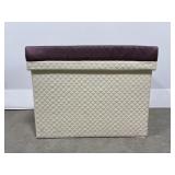 Vintage quilted storage ottoman