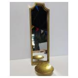 Wall sconce mirrored pillar candle holder