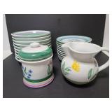 Handpainted Caleca named dishes