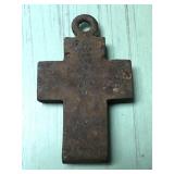 Old small cast metal primitive cross