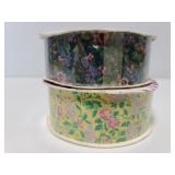 Two new rolls of floral ribbon