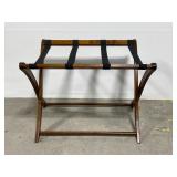 Dark wood folding luggage rack