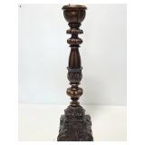 Large wood pillar candle stand
