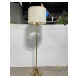 Vintage gold toned floor lamp