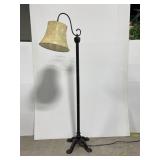 Cast iron shaded floor lamp