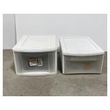 Lot of 2 sterilite plastic storage drawers