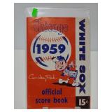 1959 Chicago White Sox score book