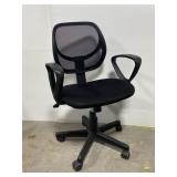 Rolling adjustable mesh back office chair