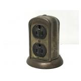 Art Deco industrial metal electric outlet