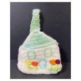 Small crochet little house purse