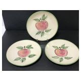 Three farmhouse country Apple 9.5 inch plates