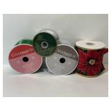 Lot of 4 spools holiday ribbon