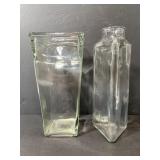 Pair of tall glass vases