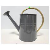 Gray metal watering can, new