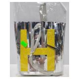 New silver & gold gliiter party banner