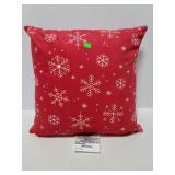 Wondershop throw pillow red w/ snowflakes