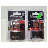 Two new Master Locks w/ 2 keys each