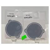 Two blank name plates