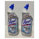 Two Lysol power plus toilet bowl cleaner