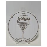 Sidecar drink recipe sign