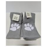 Two pet themed hand towels