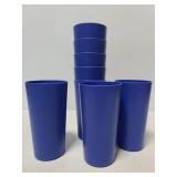 Set of 8 blue tumbler cups
