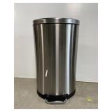 New stainless push top waste can