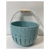New teal ceramic colander