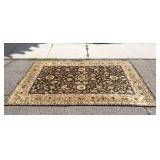 Large 11 x 8 ft earth-toned area rug