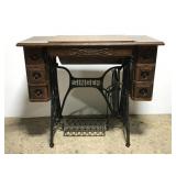 Antique sewing machine desk - no machine