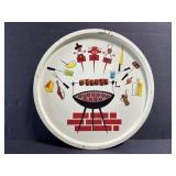 Vintage metal BBQ tray