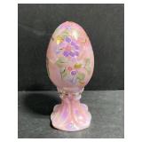Fenton glass opalescent handpainted egg