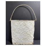 Vintage metal pocket wall vase