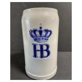Large HB stone beer stein