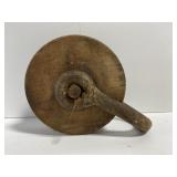 Antique wooden pulley