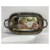 Sterling silver tray w/ mirror inlay