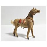 Small antique leather horse toy