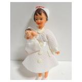 Small vintage nurse w/ baby doll