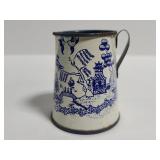 Tiny tin pitcher, for vintage playset