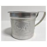 Vintage aluminum childs cup with handle