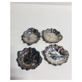Stamped metal leaf dishes