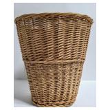 Wicker waste basket