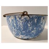 Old enameled pot