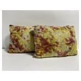 Pair of vintage tie-dye throw pillows