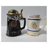 Two vintage beer mugs