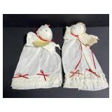Pair of civil war handkerchief dolls