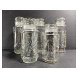 Lot of 5 glass planters peanut jars