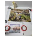Two signed Philip gray art prints