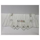 Cross stitch table linen set